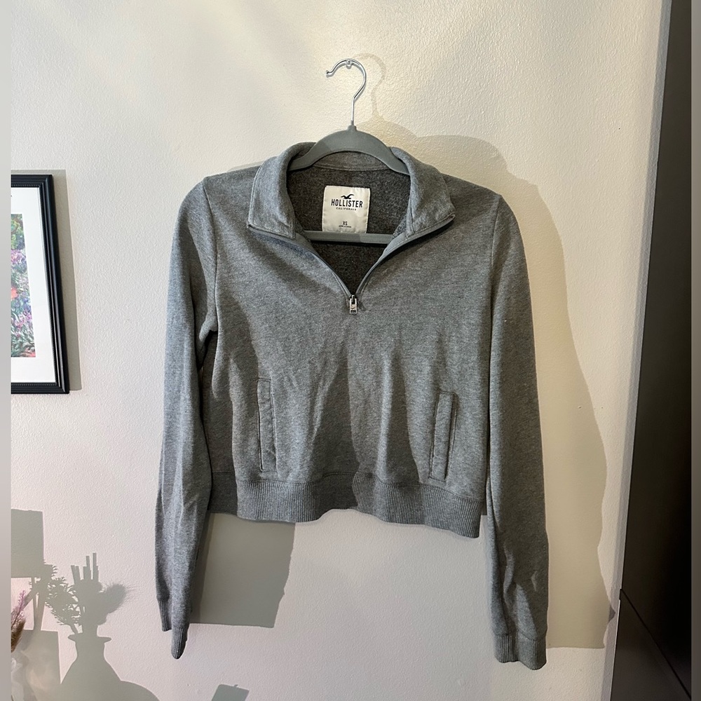 Hollister Cropped Quarter Zip